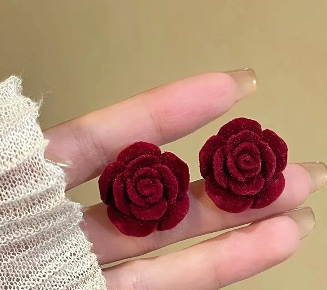 Rose earrings